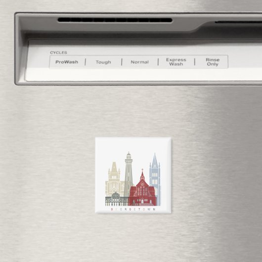 Georgetown skyline poster magneet (Insitu (Vaatwasser))