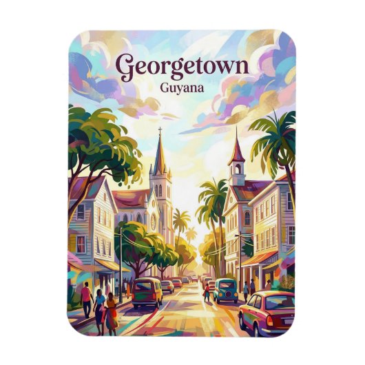 Georgetown Stad Guyana Magneet (Verticaal)