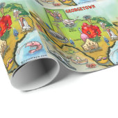 Georgetown Texas Cartoon Map Cadeaupapier (Rol Hoek)