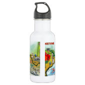 Georgetown Texas Cartoon Map Waterfles (Achterkant)