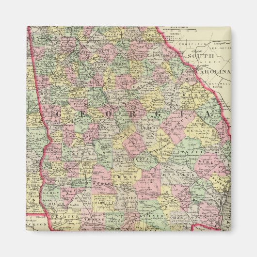 Georgia, Alabama Magneet (Voorkant)