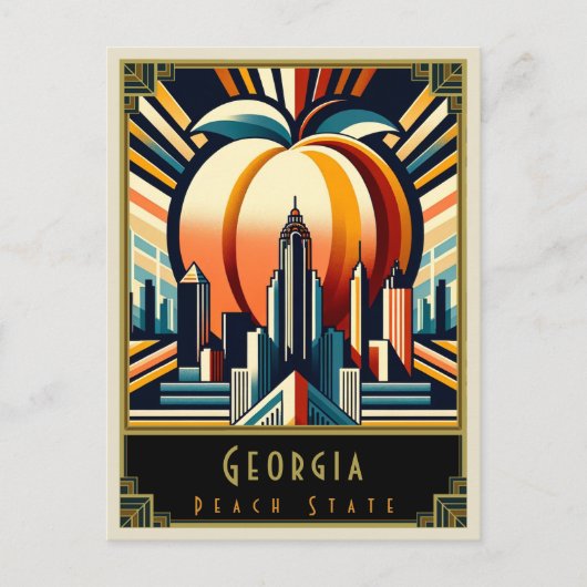 Georgia | Art. Deco Briefkaart (Voorkant)