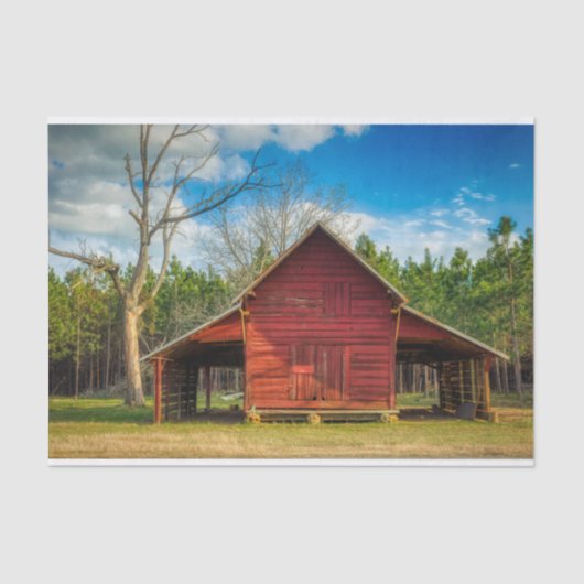 Georgia Barn staat trots op het bos Tissuepapier (Voorkant)