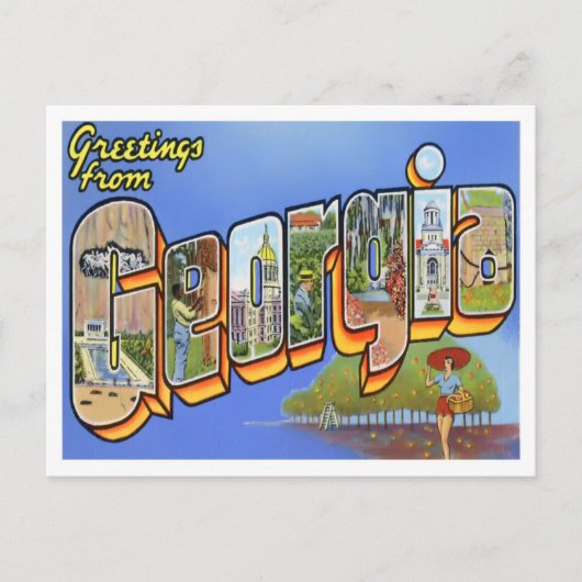 Georgia  Big Letters Briefkaart (Voorkant)