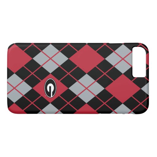 Georgia Bulldogs Logo | Argyle Pattern Case-Mate iPhone Case (Achterkant (Horizontaal))
