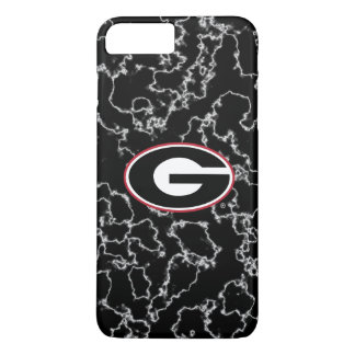 Georgia Bulldogs Logo | Zwarte marmer iPhone 8 Plus / 7 Plus Hoesje