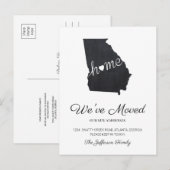 Georgia Chalkboard State Kaart Verhuizen Briefkaar (Voorkant / Achterkant)