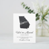 Georgia Chalkboard State Kaart Verhuizen Briefkaar (Staand voorkant)