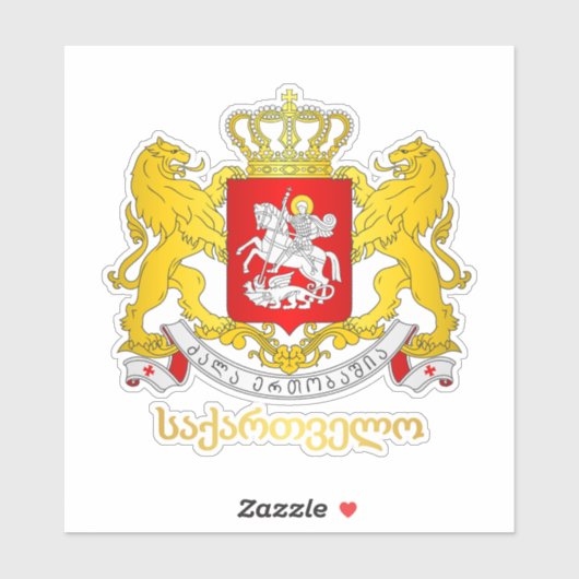 Georgia COA (Sakartvelo) Sticker (Vel)
