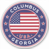 Georgia, Columbus Sticker (Voorkant)