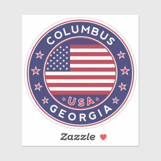 Georgia, Columbus Sticker (Vel)