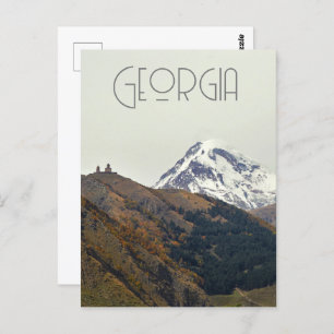 Georgia, de berg Kazbegi Briefkaart