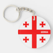 Georgia Flag Charming Patriotic Sleutelhanger (Voorkant)