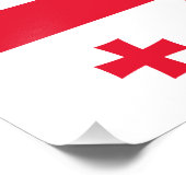 Georgia Flag Foto Afdruk (Hoek)
