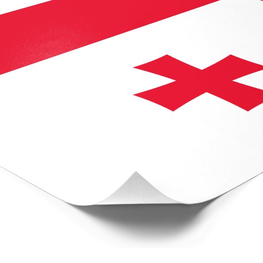 Georgia Flag Foto Afdruk (Hoek)