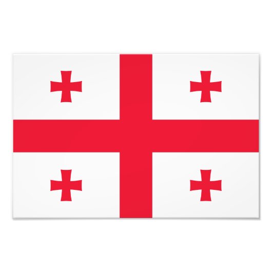 Georgia Flag Foto Afdruk (Voorkant)