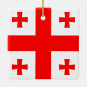 Georgia Flag Keramisch Ornament (Achterkant)