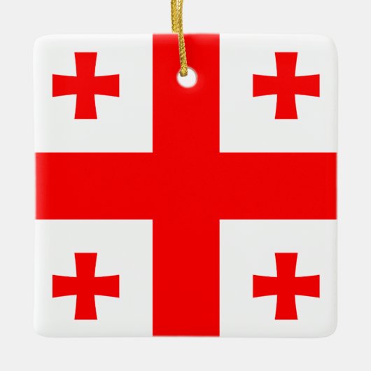 Georgia Flag Keramisch Ornament (Voorkant)