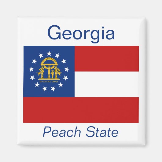 Georgia Flag Magnet Magneet (Voorkant)