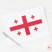 Georgia Flag Rechthoekige Sticker (Envelop)