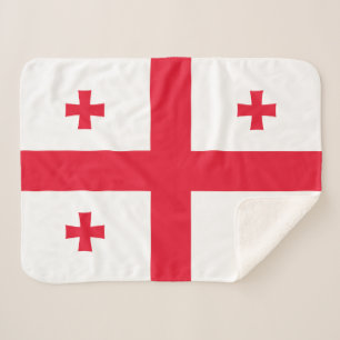 Georgia Flag Sherpa Deken