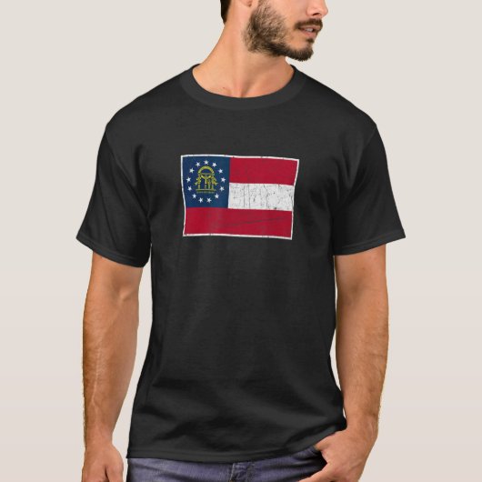 Georgia Flag State  Style T-shirt (Voorkant)