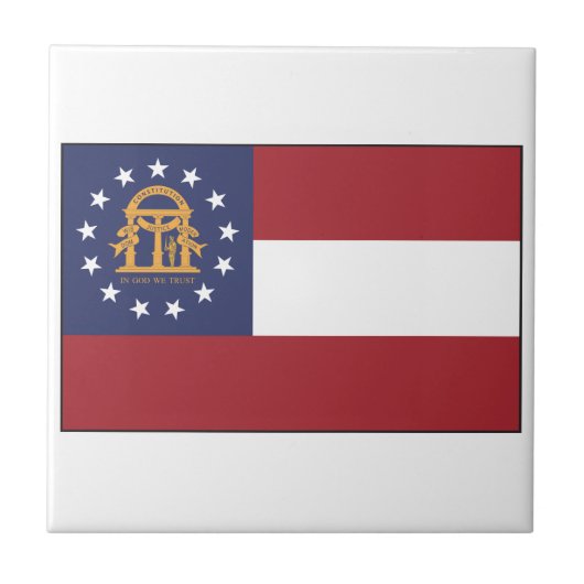 Georgia Flag Tegeltje (Voorkant)