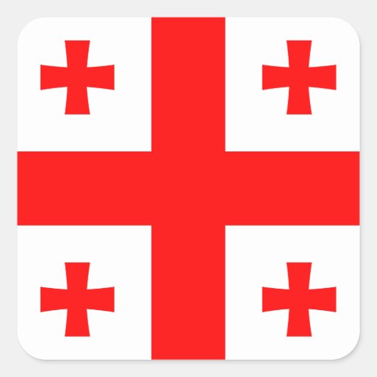 Georgia Flag Vierkante Sticker (Voorkant)