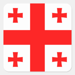 Georgia Flag Vierkante Sticker