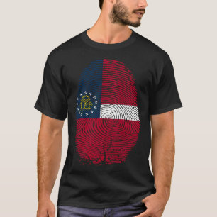 Georgia Flag Vingerafdruk Het zit in mijn DNA voor T-shirt