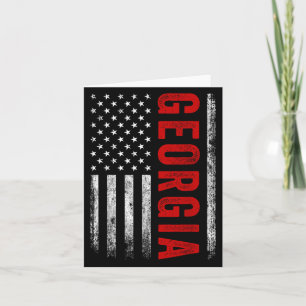 Georgia GA Athletic Sports Design Rode tekst Kaart