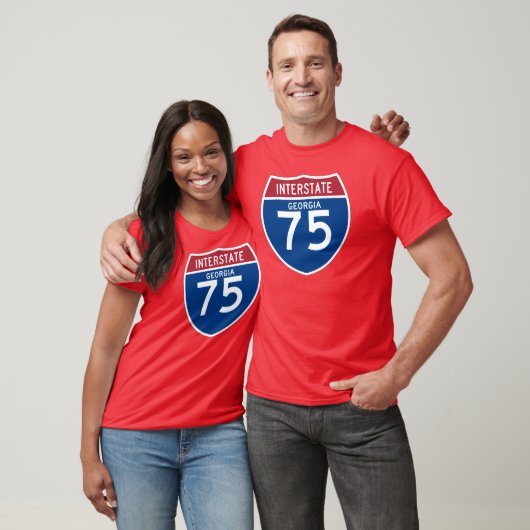 Georgia GA I-75 Interstate Highway Shield - T-shirt (Unisex)