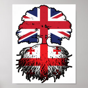 Georgia Georgian UK Verenigd Koninkrijk Poster