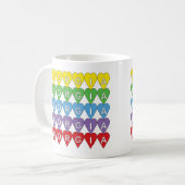 Georgia Heart Pattern Rainbow Koffiemok (Voorkant links)