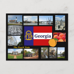 Georgia Het Peach State Briefkaart