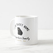 Georgia Home Sweet Home Famille Monogramme Mug (Devant gauche)
