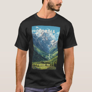 Georgia Illustration Travel Art Vintage T-shirt