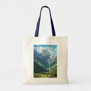 Georgia Illustration Travel Art Vintage Tote Bag