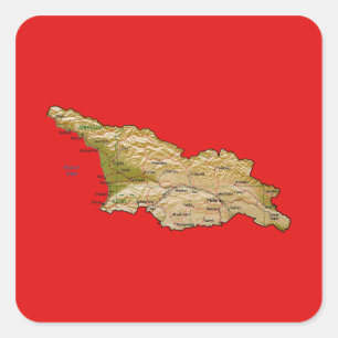 Georgia kaart sticker