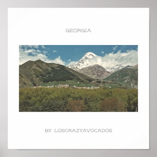 Georgia Kazbegi Architecture Nature Poster (Devant)