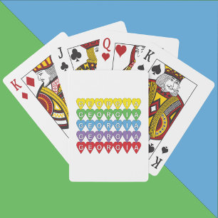 Georgia Kleurrijke Harten Pokerkaarten
