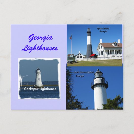 Georgia Lighthouses Briefkaart (Voorkant)