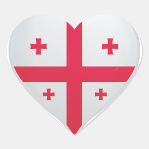 Georgia love flag orgueil autocollant coeur