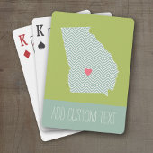 Georgia Love with Custom Heart and Text Speelkaarten