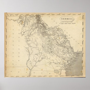 Georgia Map door Arrowsmith Poster