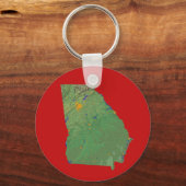 Georgia Map Sleutelhanger (Voorkant)