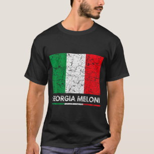 Georgia Meloni Italiaanse Held Italië Vlag T-shirt