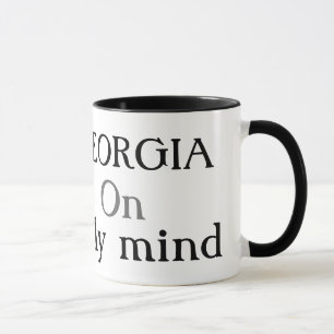Georgia met mijn eigen mok voor koffie