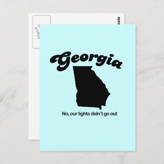 Georgia Motto - Nee, onze lichten gingen niet uit Briefkaart (Voorkant / Achterkant)