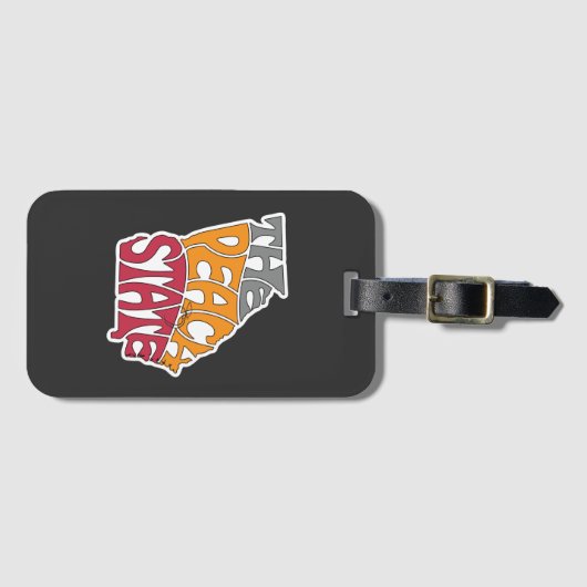 Georgia Nickname Word Art Bagagelabel (Voorkant (horizontaal))